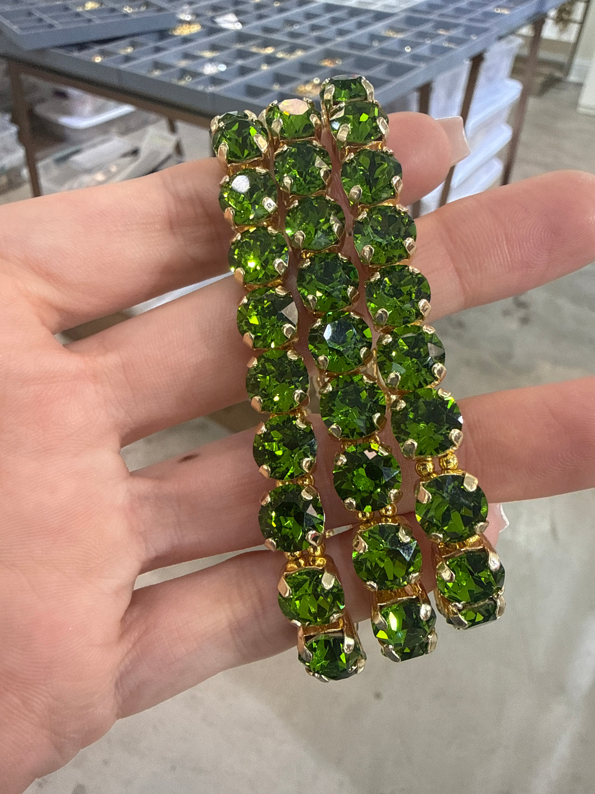 Mini Green Stretch Bracelet