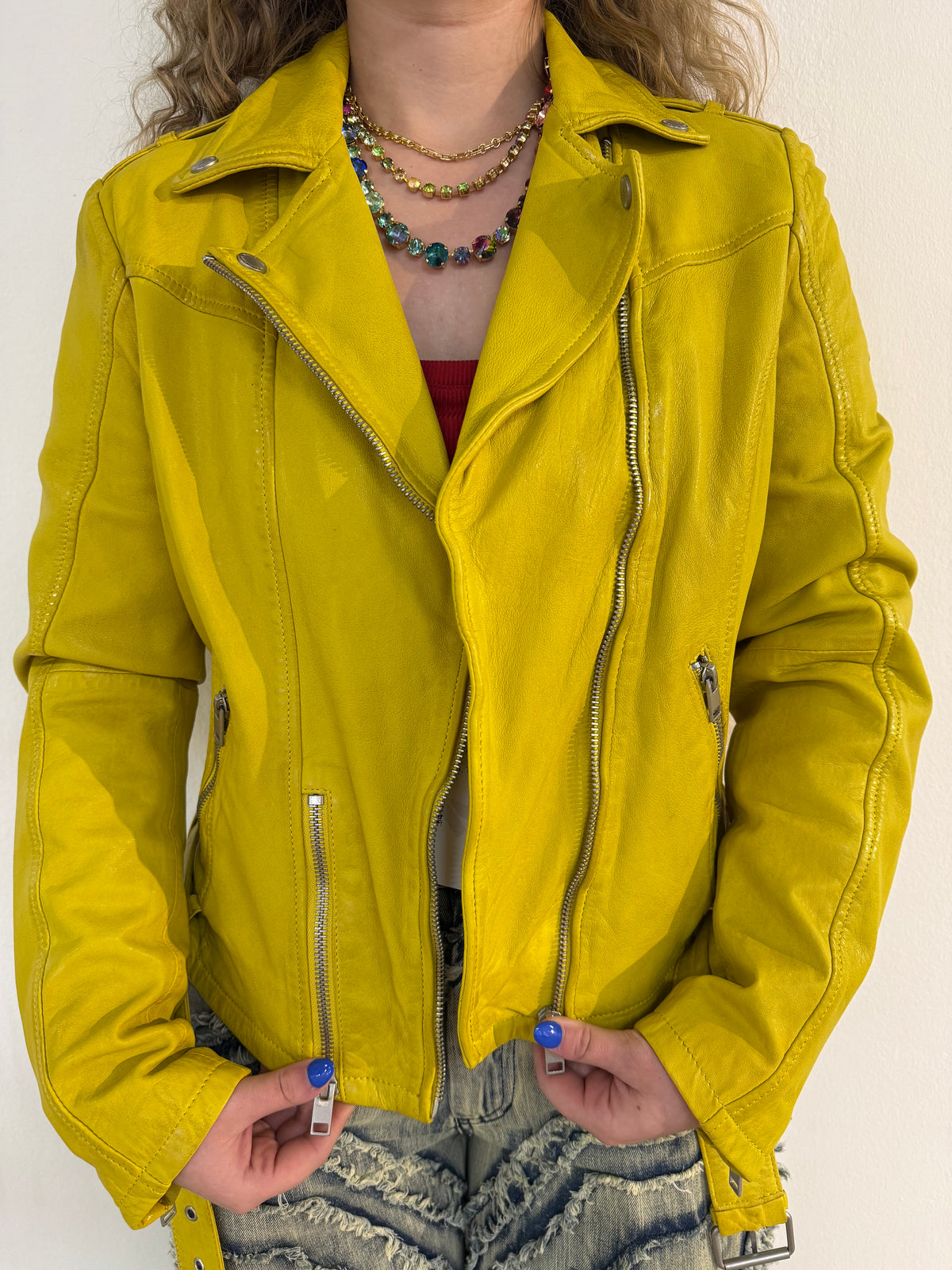 Yellow Leather Jacket