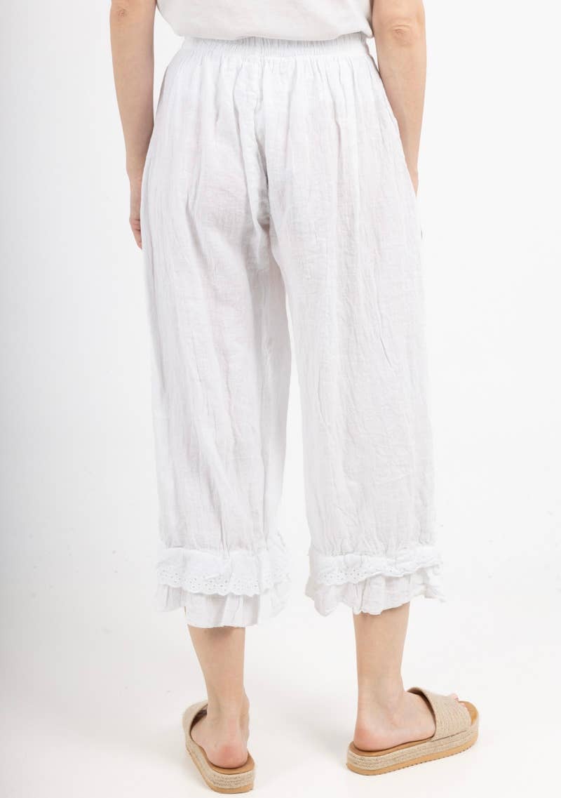 Eyelet Embroidery Linen Bloomers