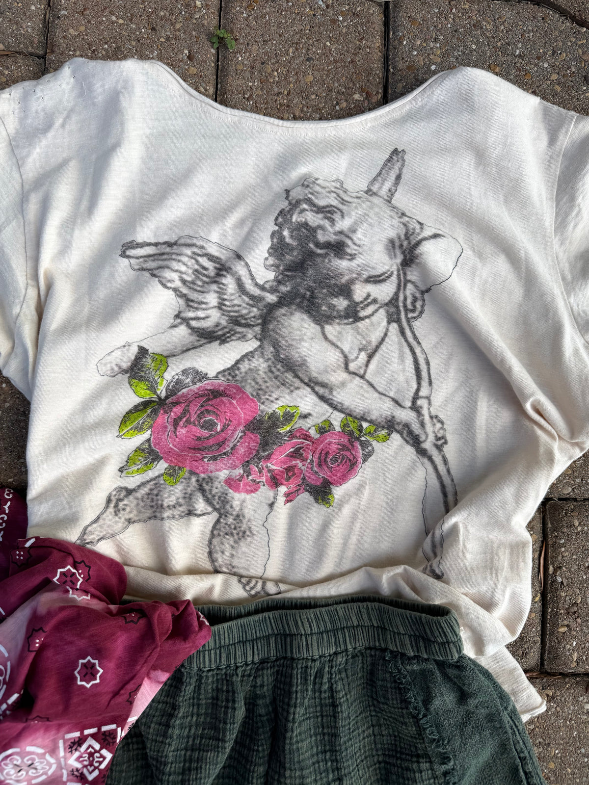 Floral Cherub T-Shirt