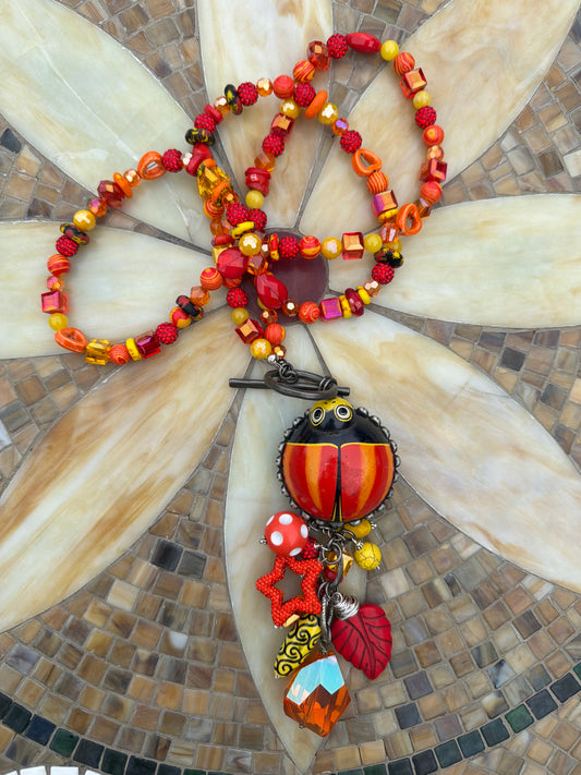 Lady Bug Circus Necklace