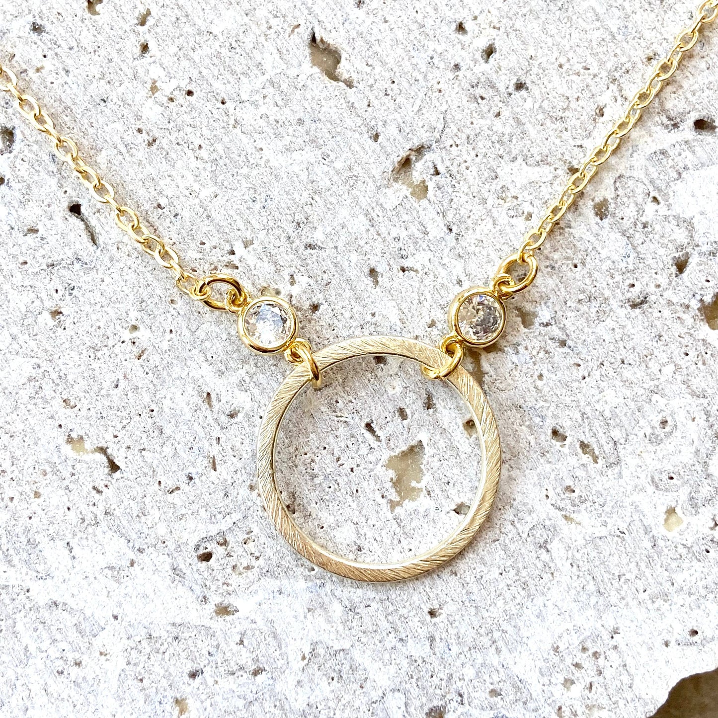 Simple Gold Circle Necklace