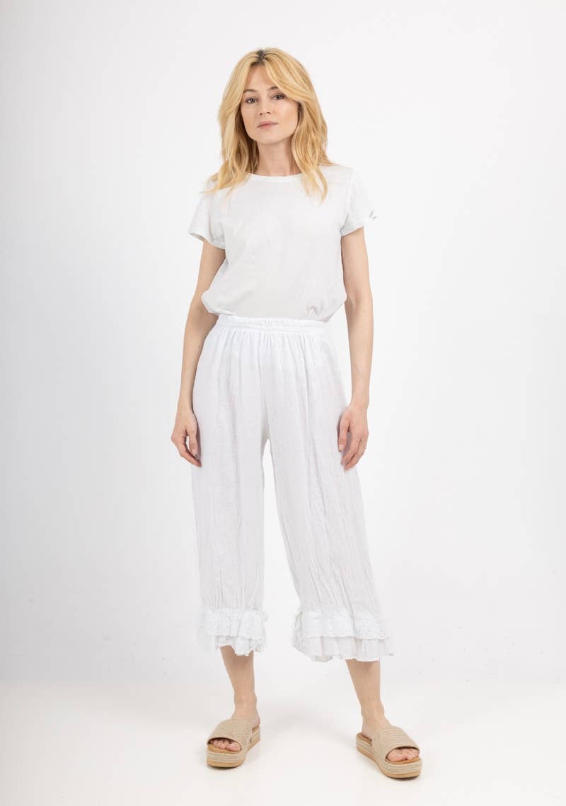 Eyelet Embroidery Linen Bloomers