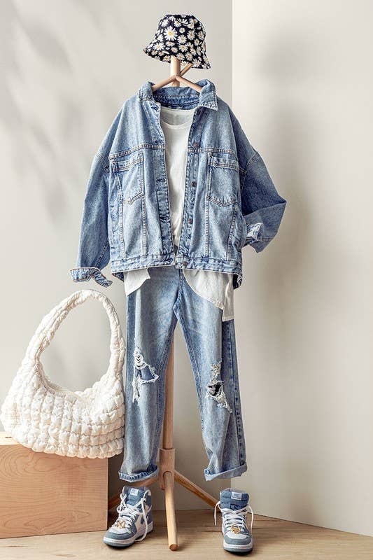 DENIM BUTTON-UP JACKET