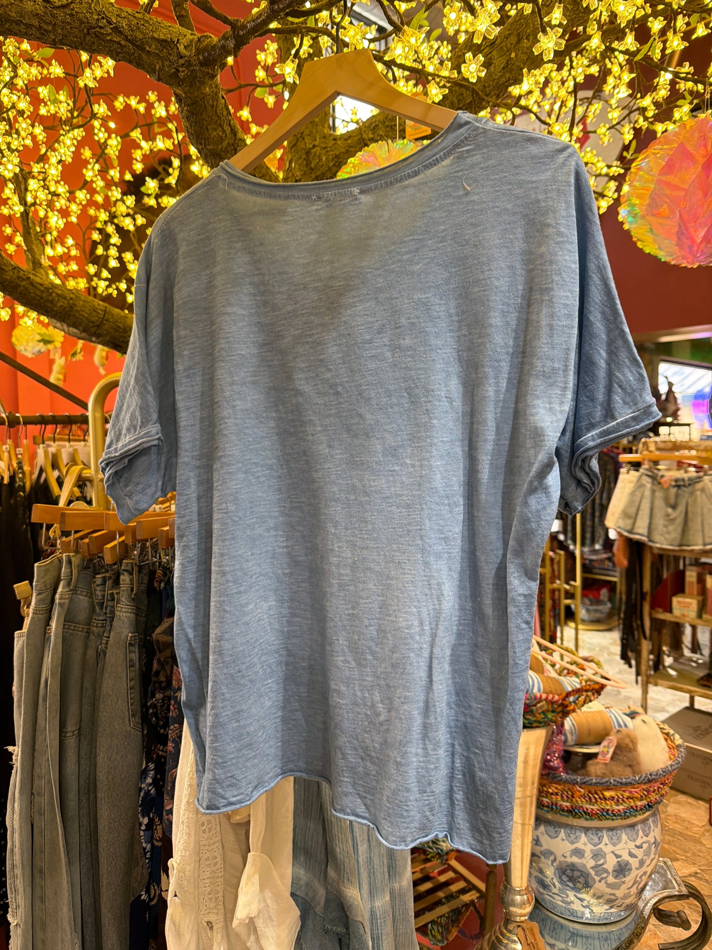 Denim Blue Rhinestone T-shirt