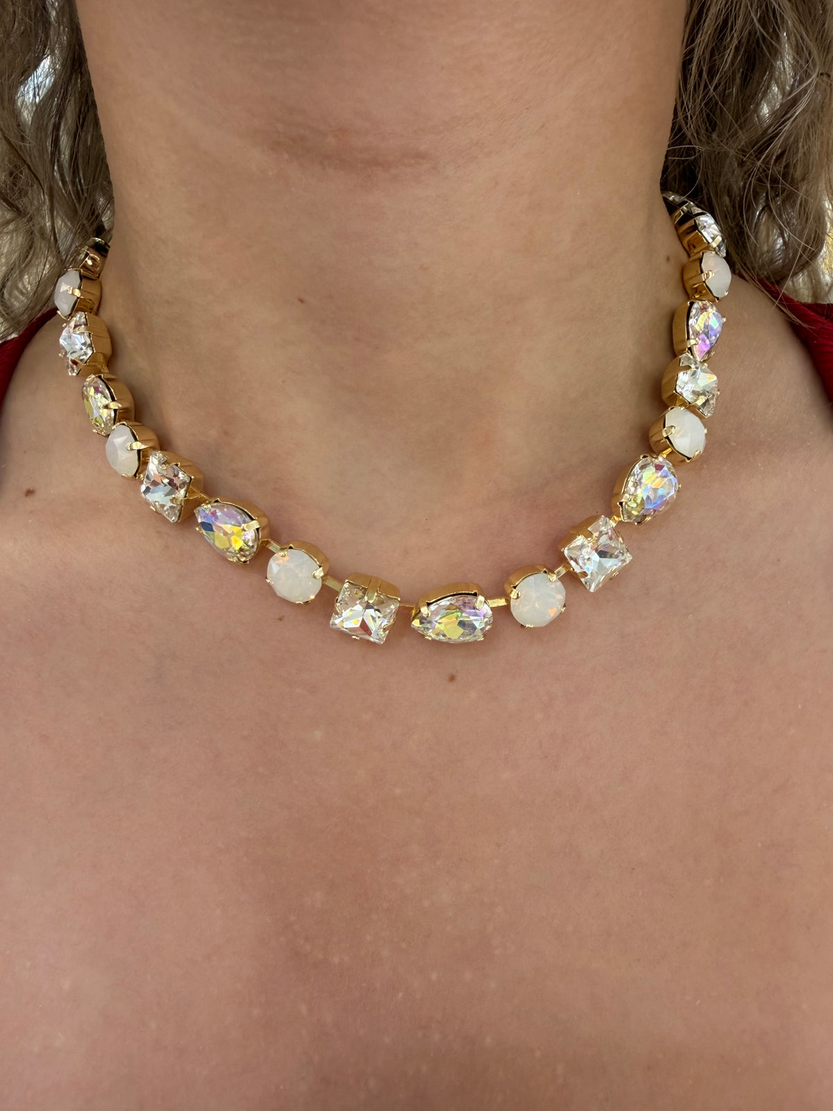 Opal Crush Crown Necklace