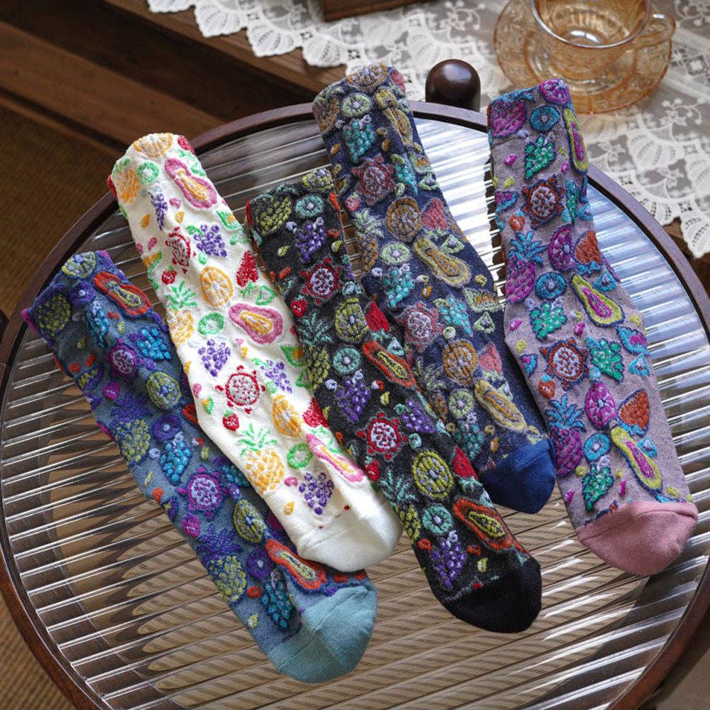 Tropical Fruit Bohemian Women's Socks