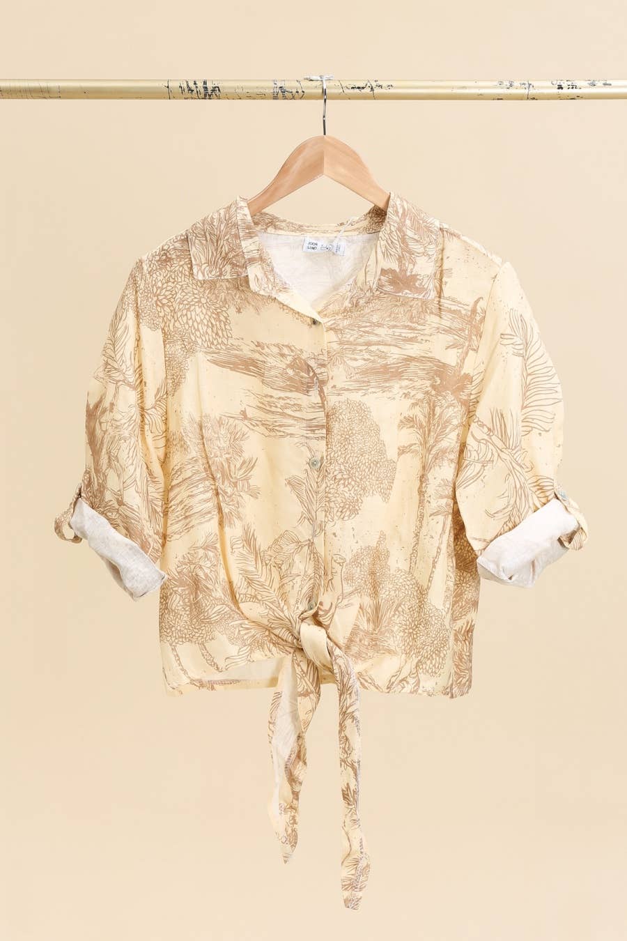 Jungle Toille Linen Blouse