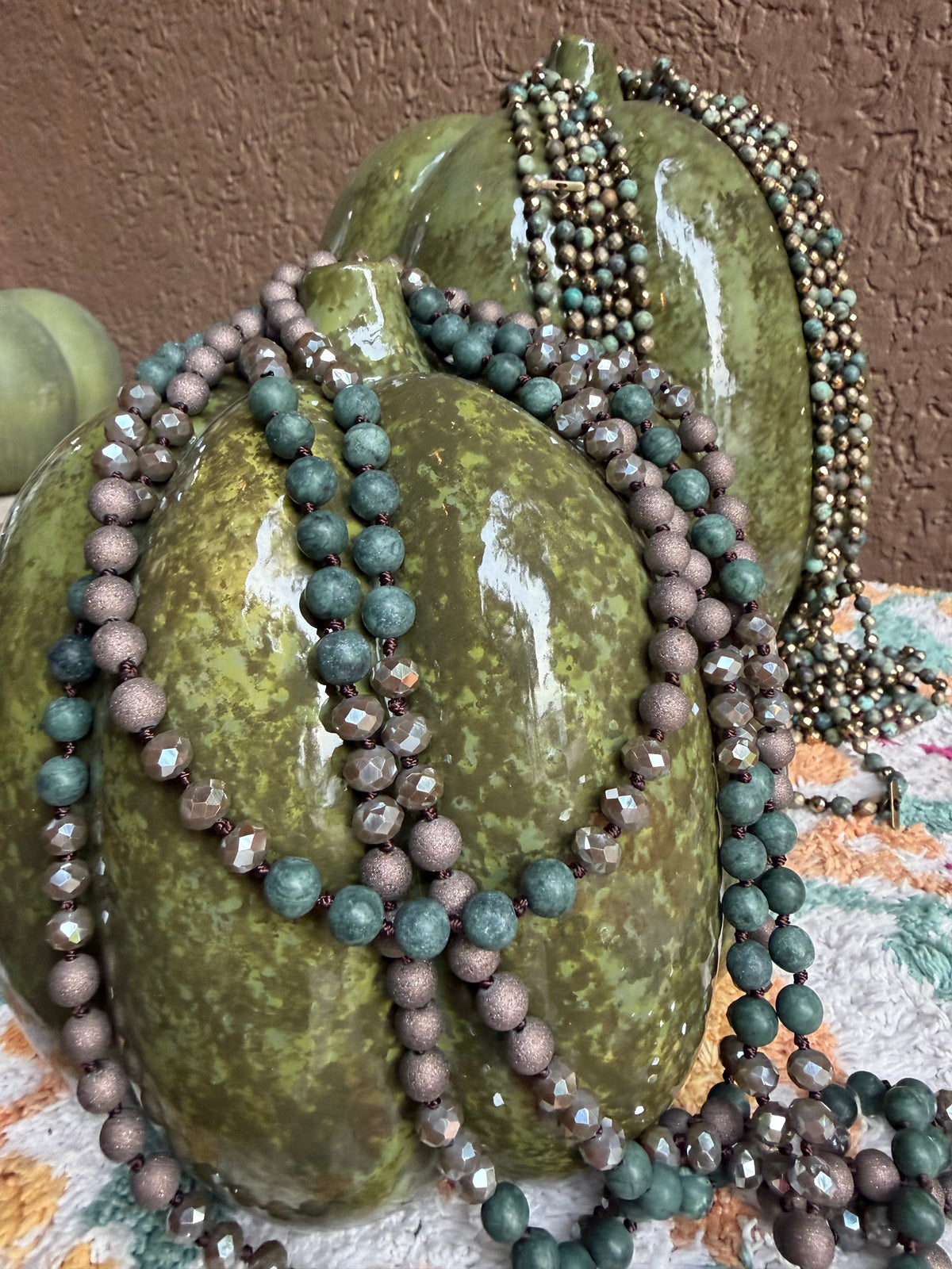 Geode Brown Turq Necklace