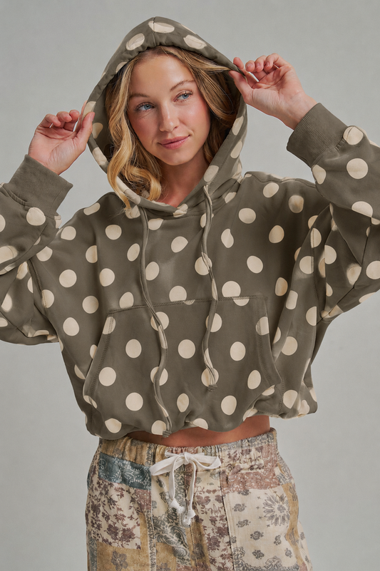 LOOSE FIT POLKA DOT SWEATSHIRT