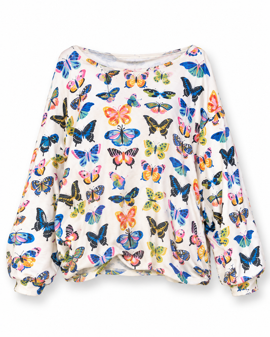 White Butterfly Sweatshirt
