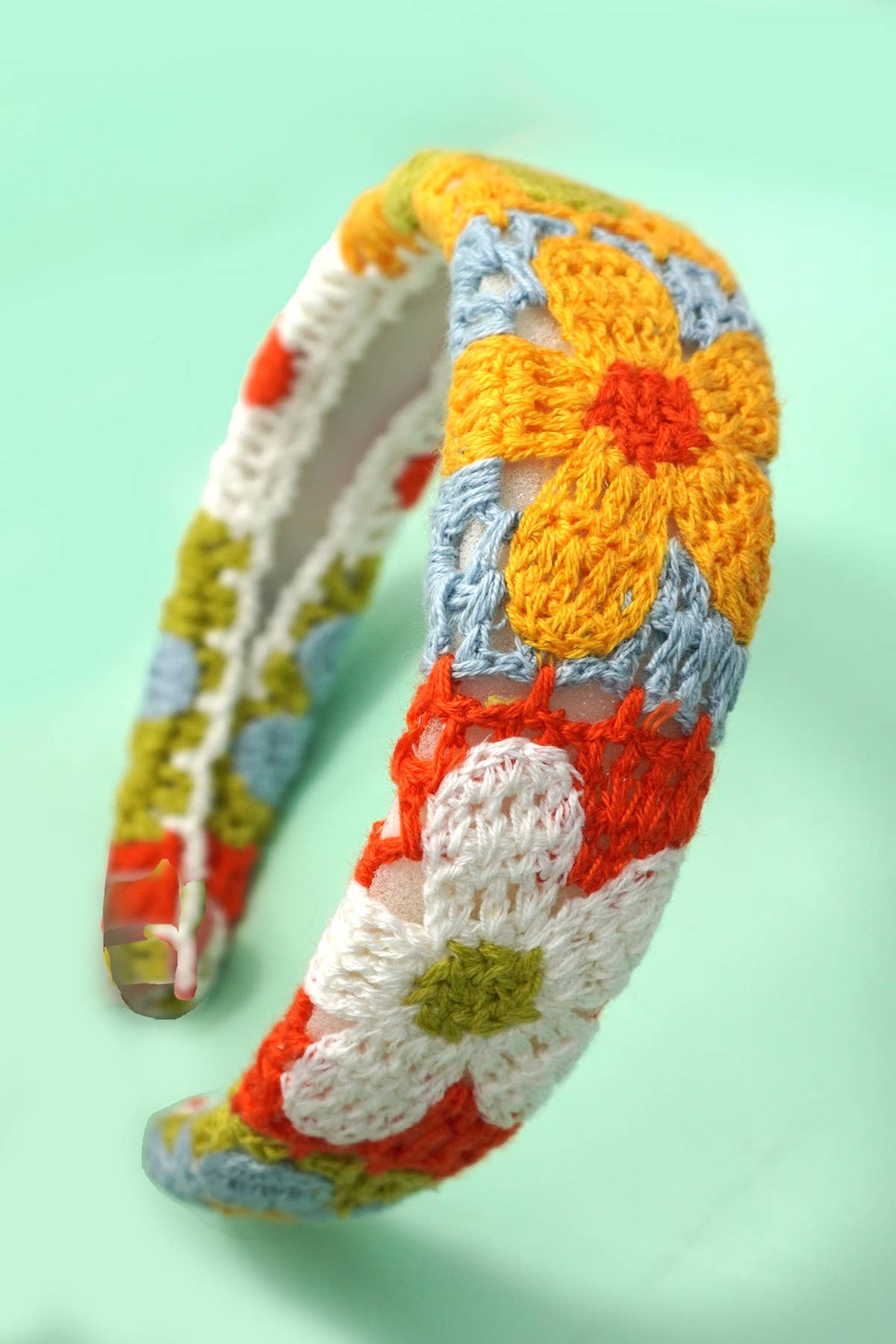 FLORAL CROCHET HEADBAND HAIR BAND