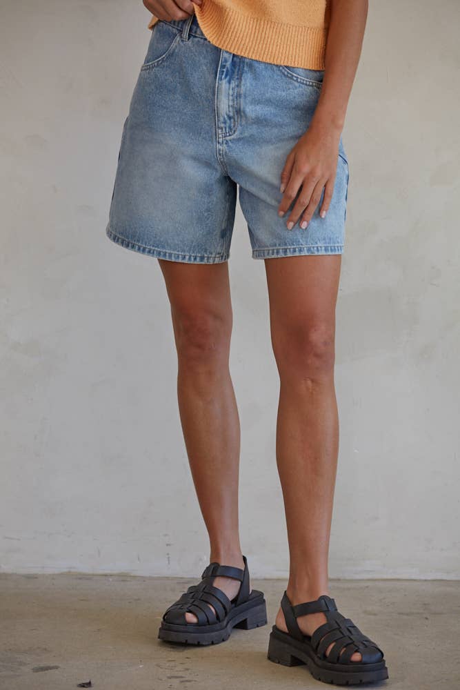 Denim Dad Straight Leg Shorts