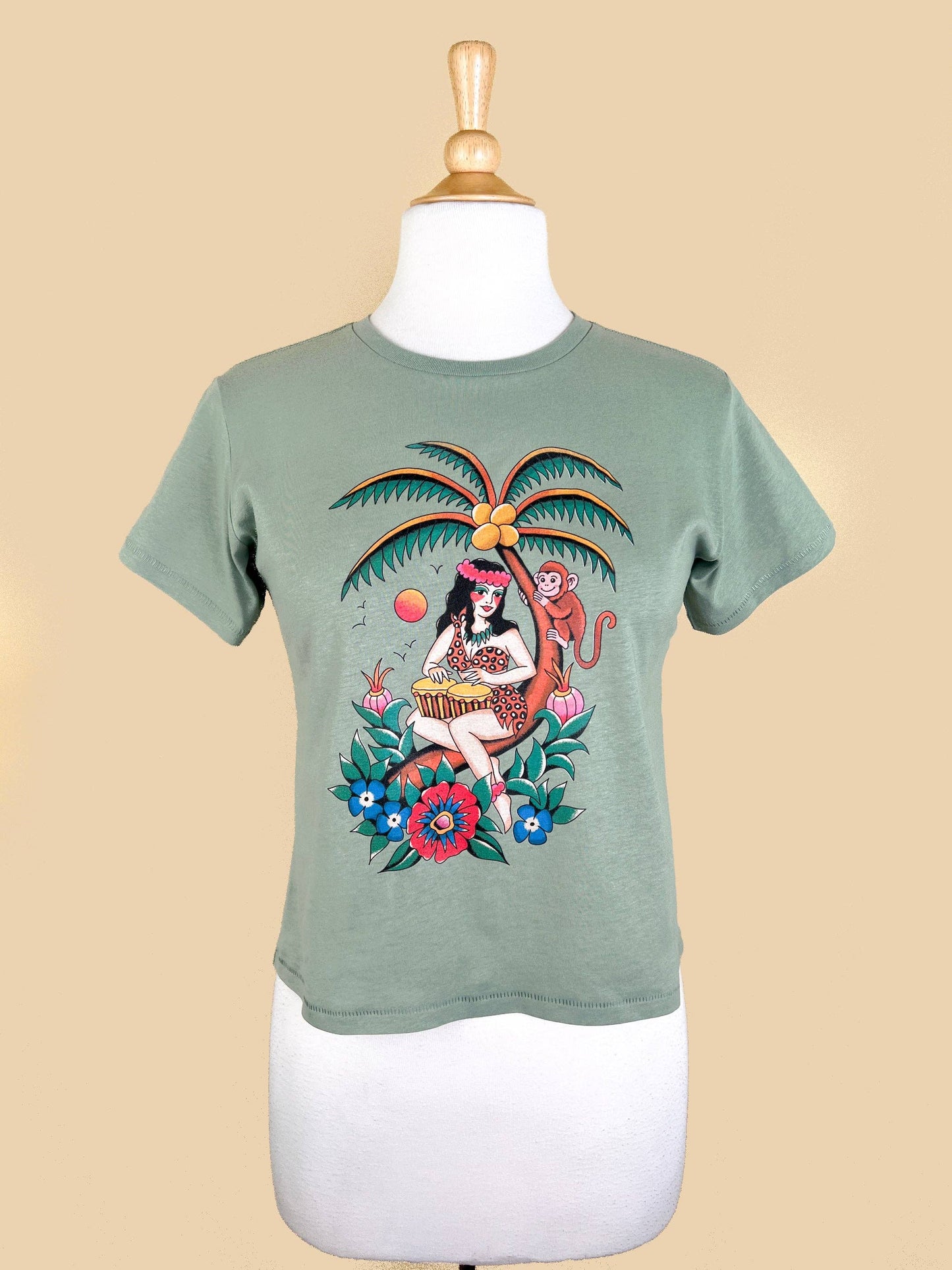 Bongo Baby Mini Tee in Sage