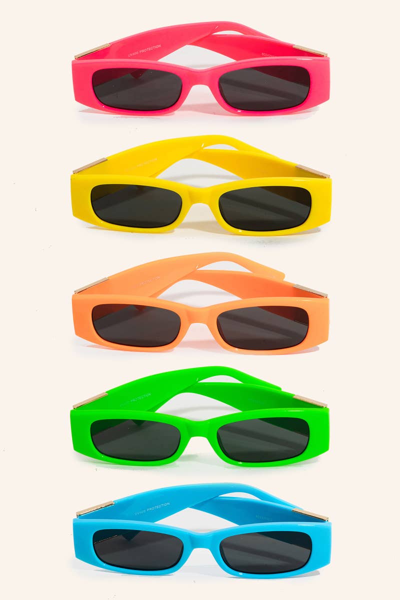 Colorful Rectangle Frame Sunglasses