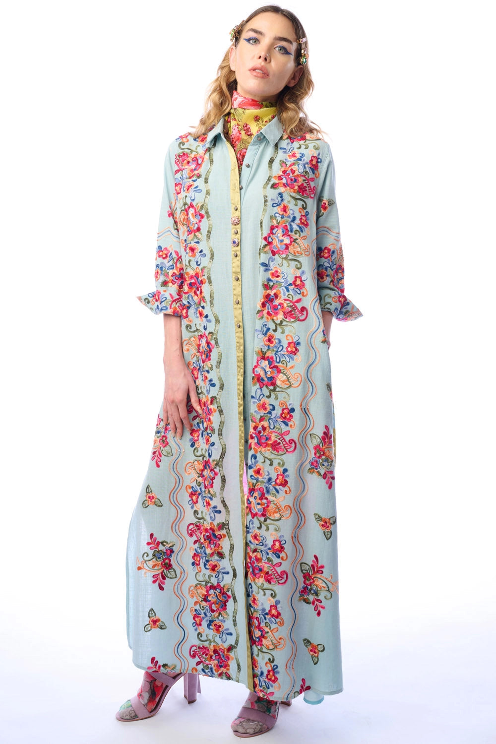 Blue Butterfly Duster Dress