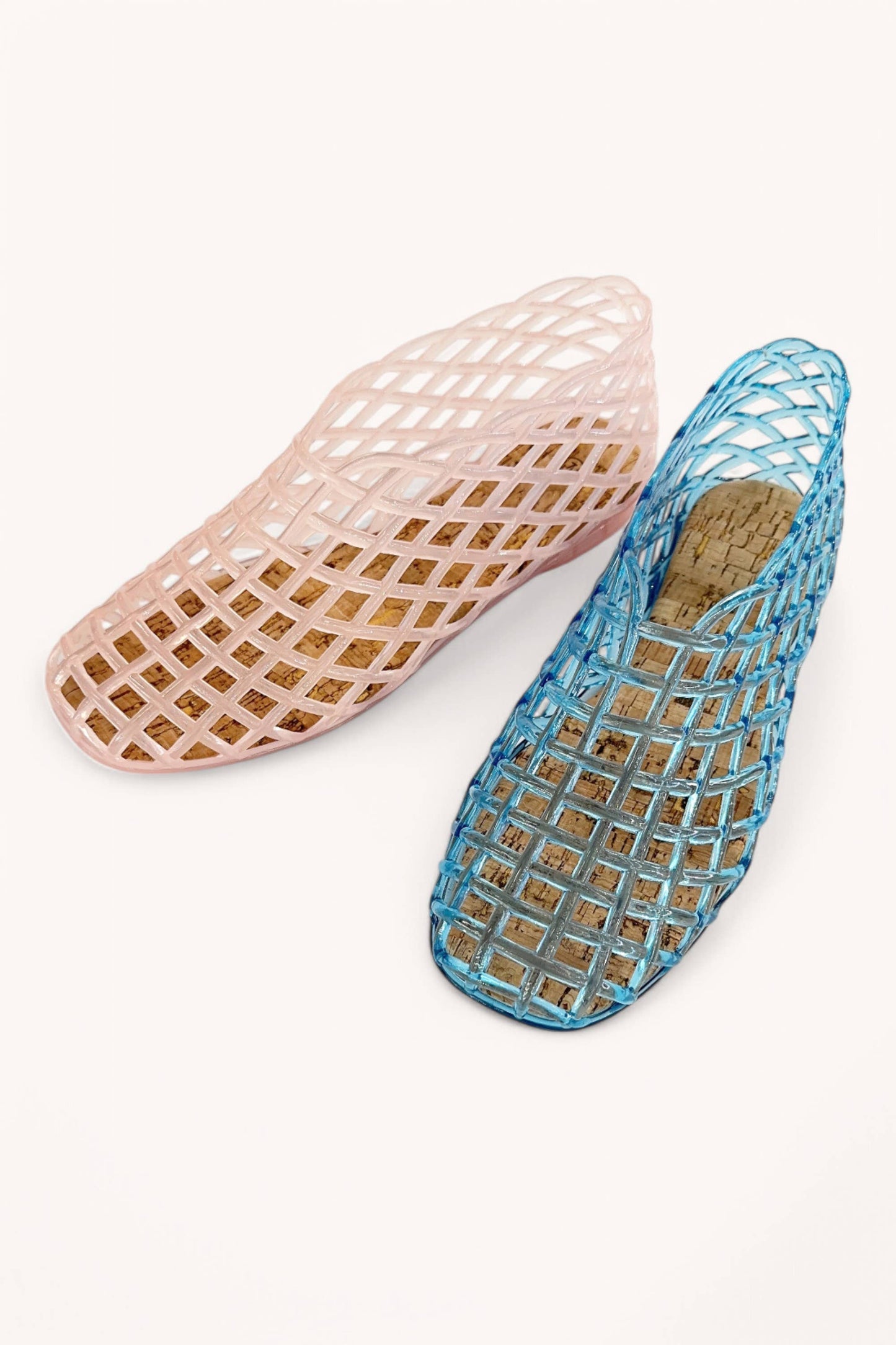 JELLY WOVEN MESH SLIP-ON FLAT SANDALS