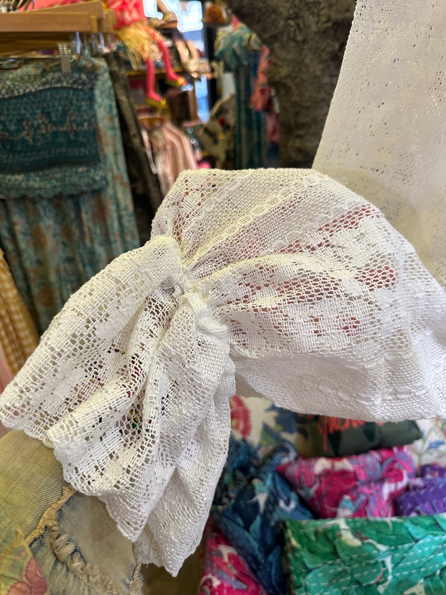White Linen Crochet Lace Bloomers