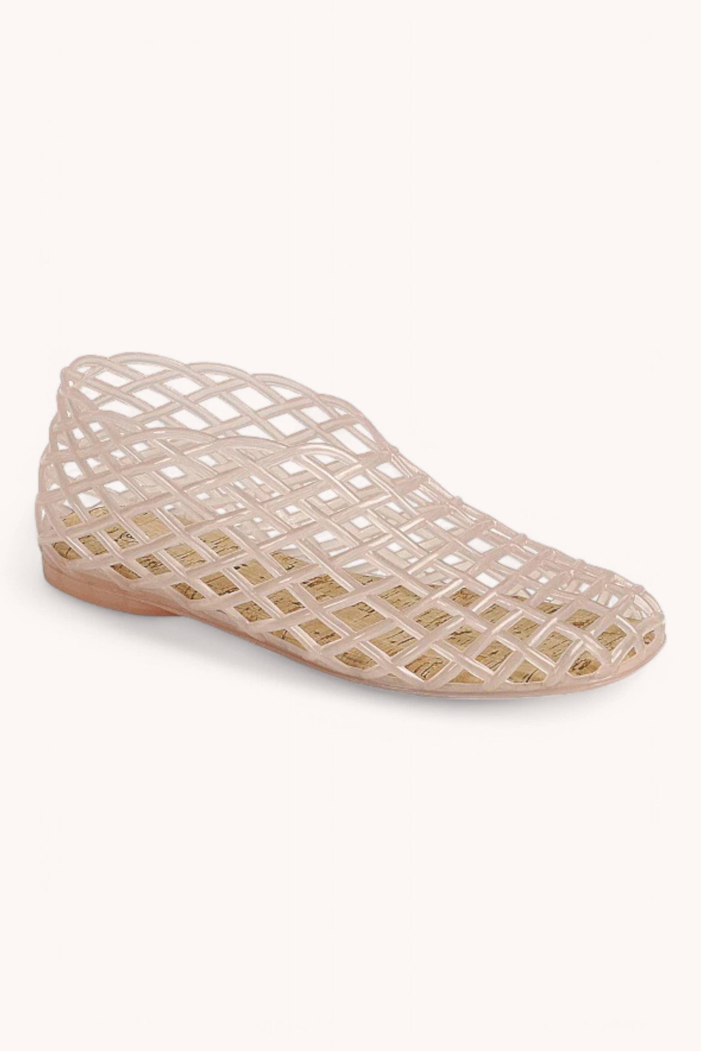 JELLY WOVEN MESH SLIP-ON FLAT SANDALS