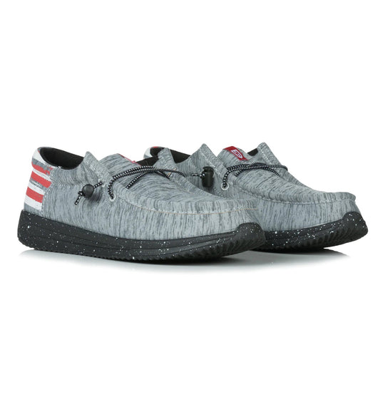 Howitzer Grey American Flag Slip-on Shoes