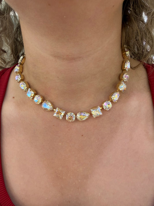 Clear Crown Necklace
