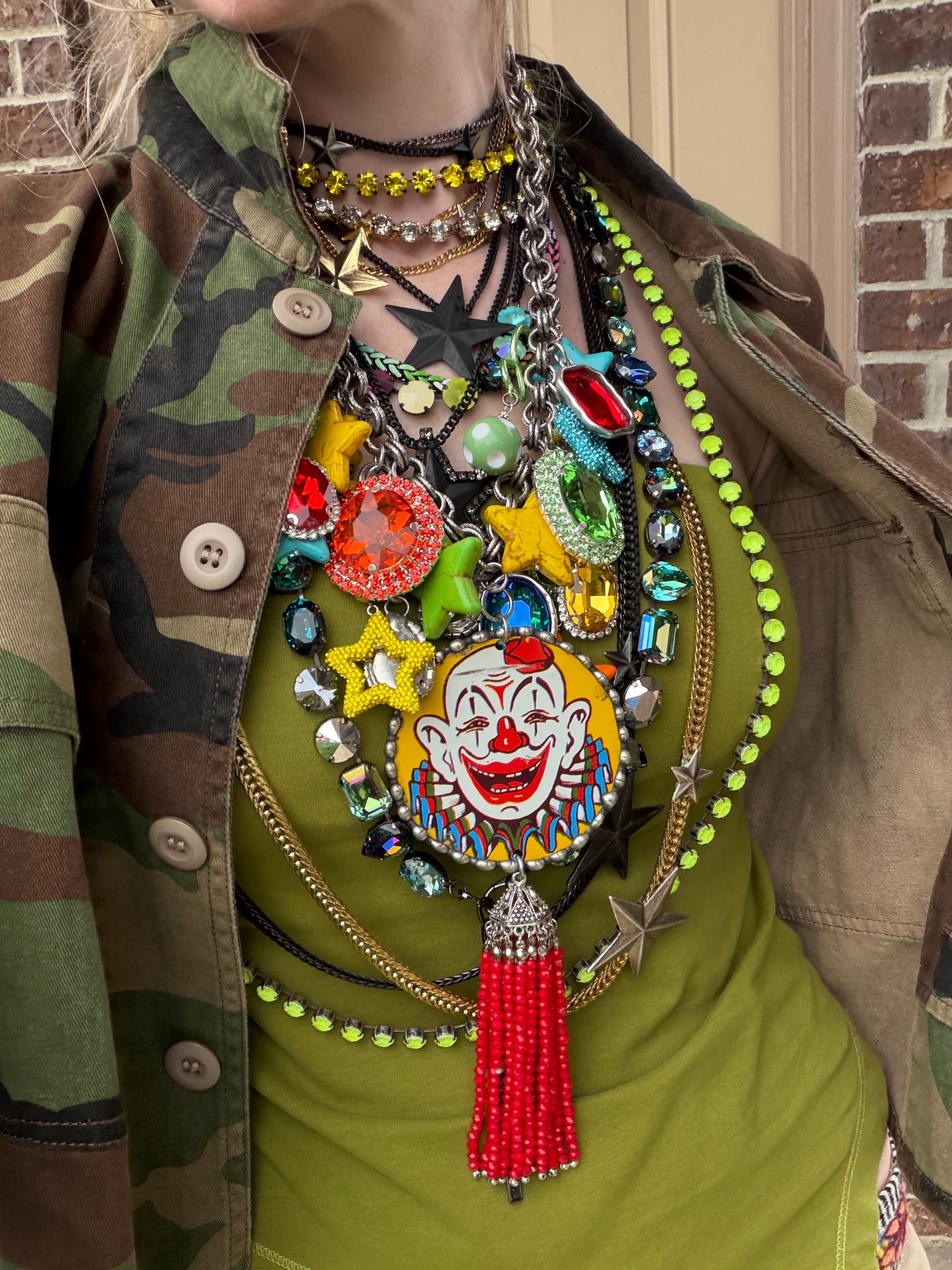 Sweet Cheeks Clown Necklace
