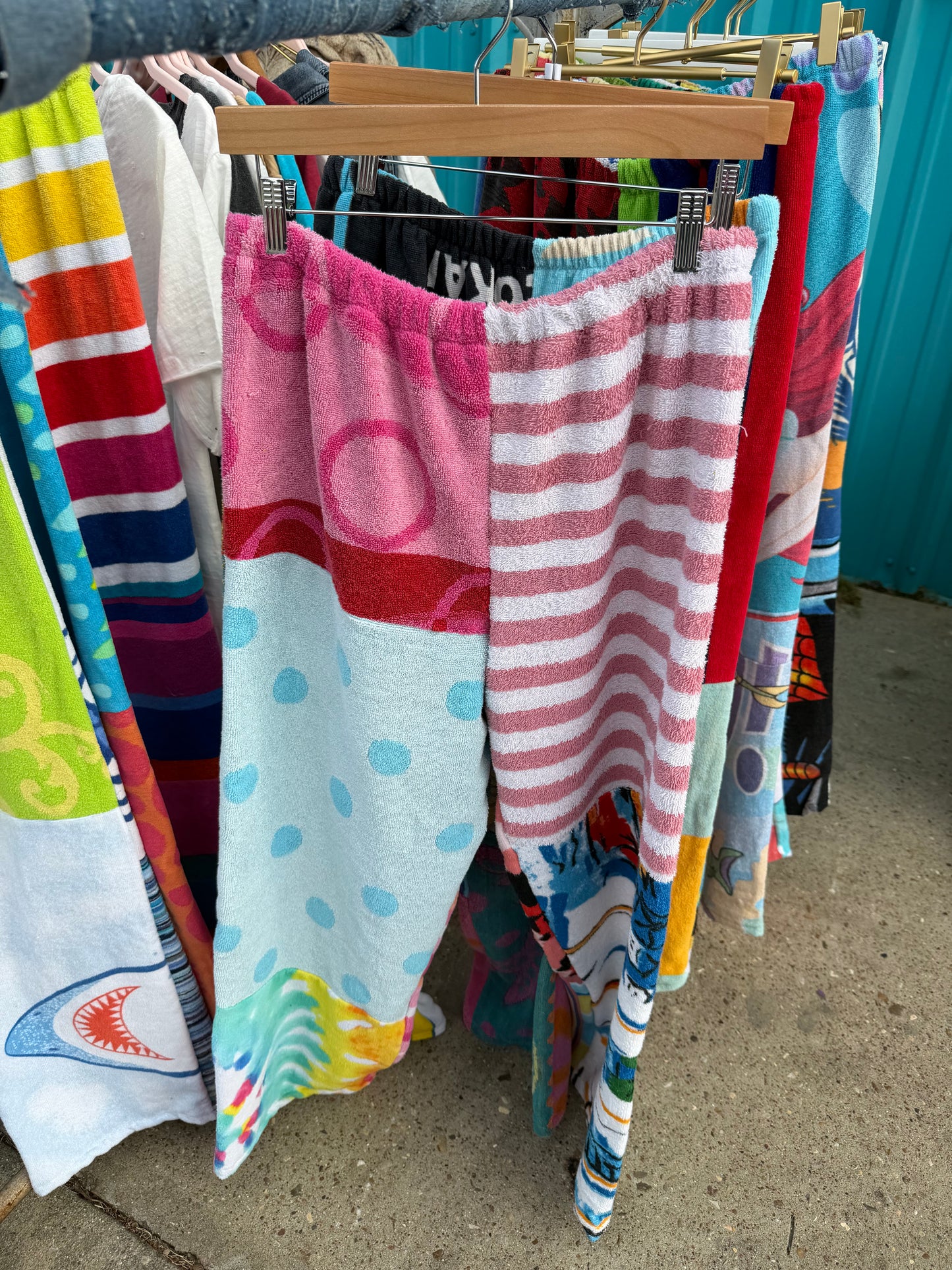 New BeachTowel Patchwork Pants