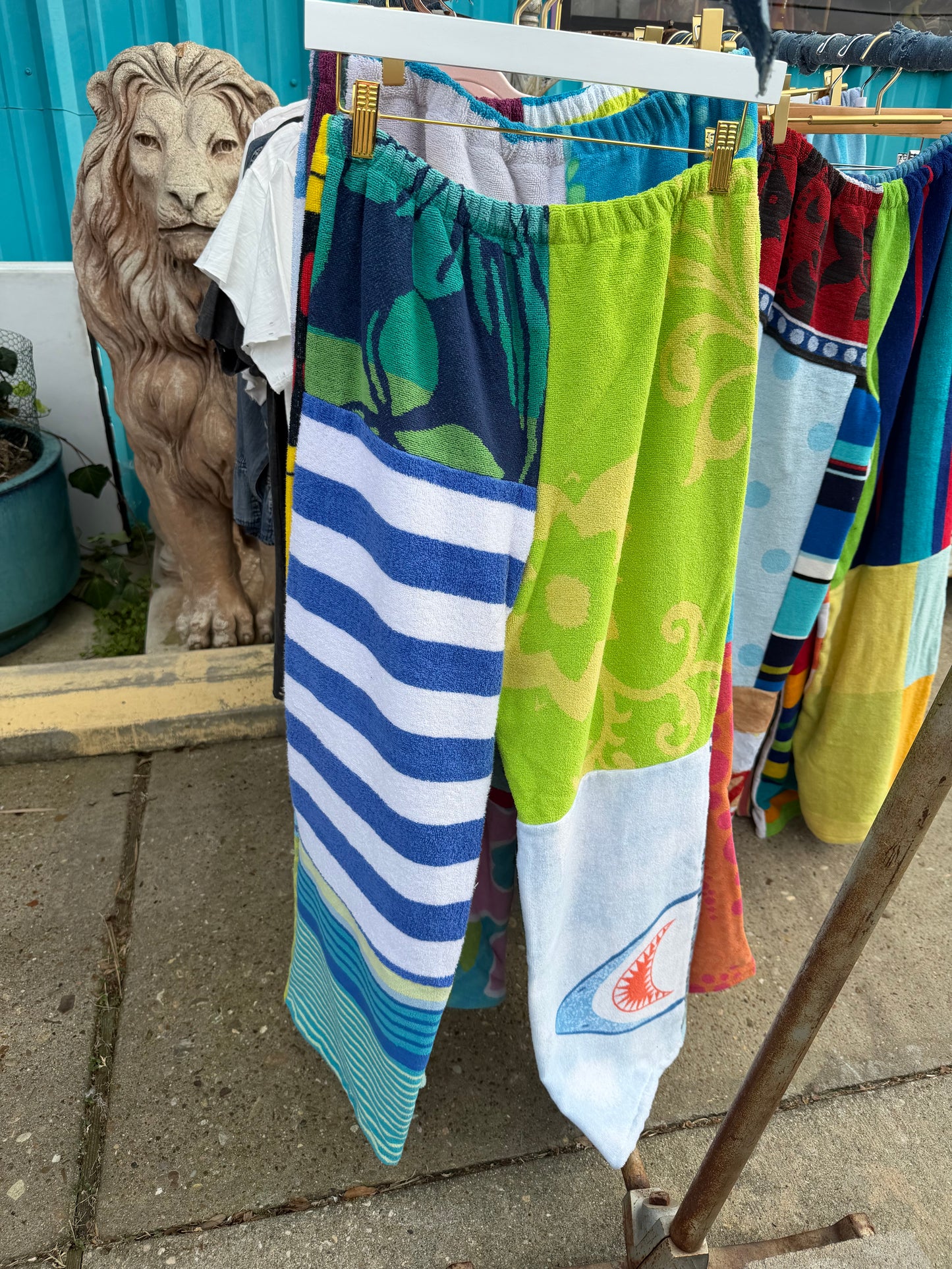 New BeachTowel Patchwork Pants