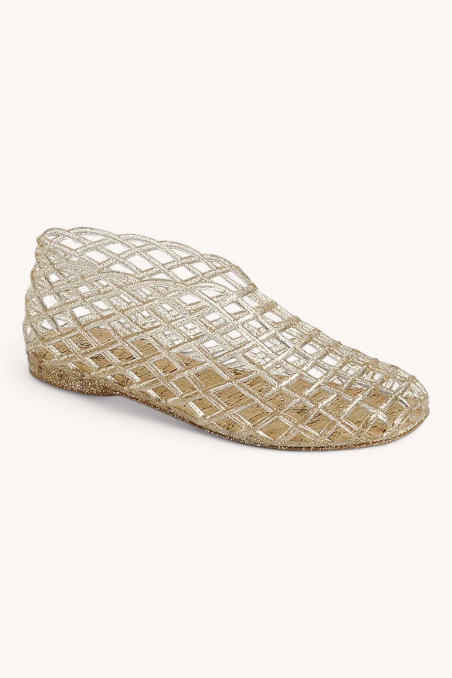 JELLY WOVEN MESH SLIP-ON FLAT SANDALS