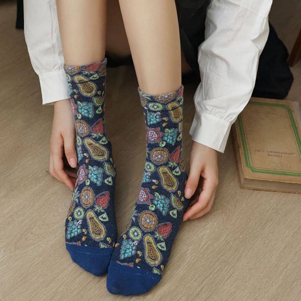 Tropical Fruit Bohemian Women's Socks