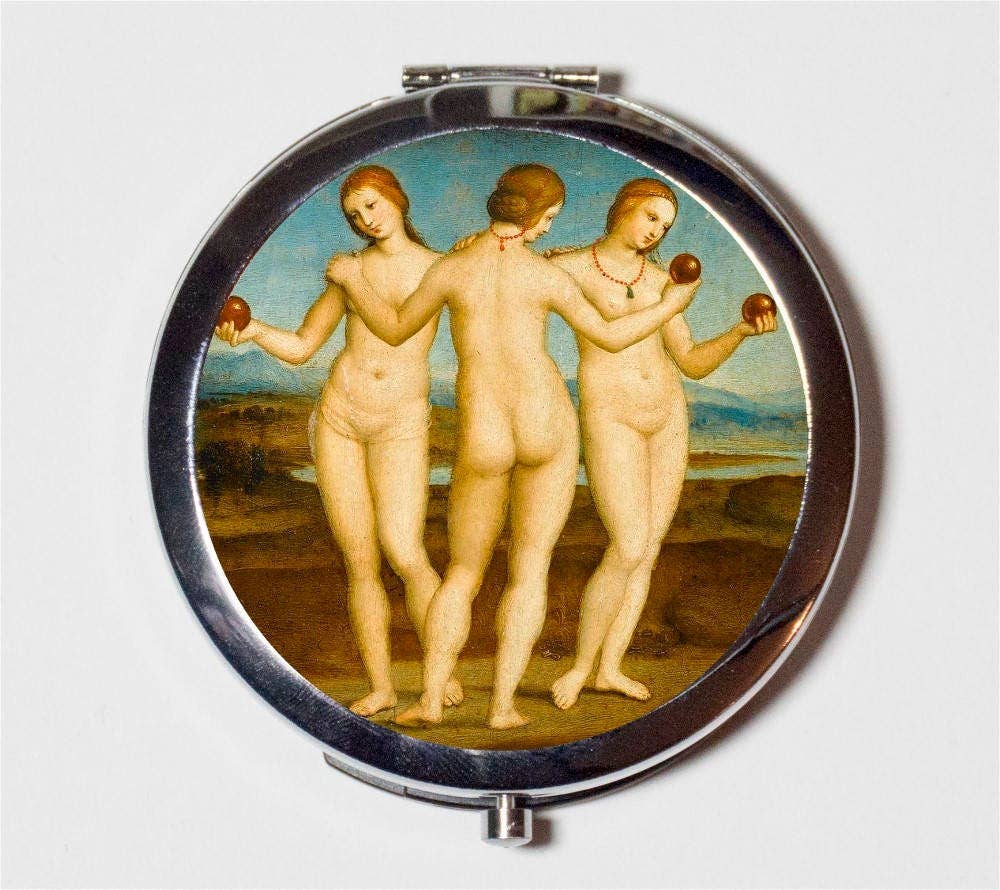 Three Graces Compact Mirror