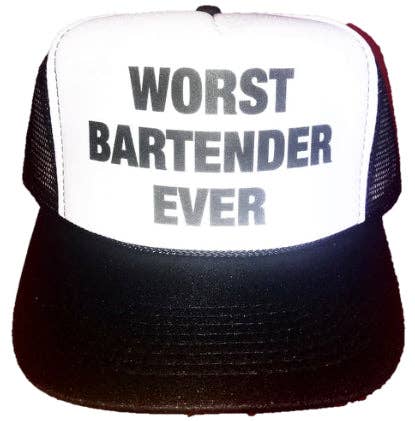 Worst Bartender Ever Navy Trucker Hat