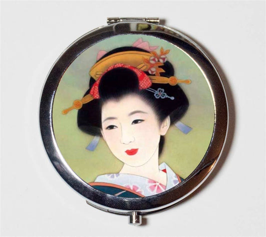 Japanese Geisha Compact Mirror