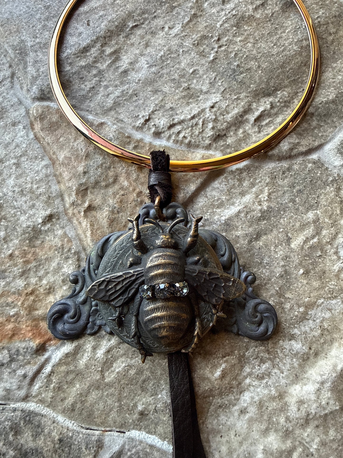 Vintage Gold Bumblebee Choker