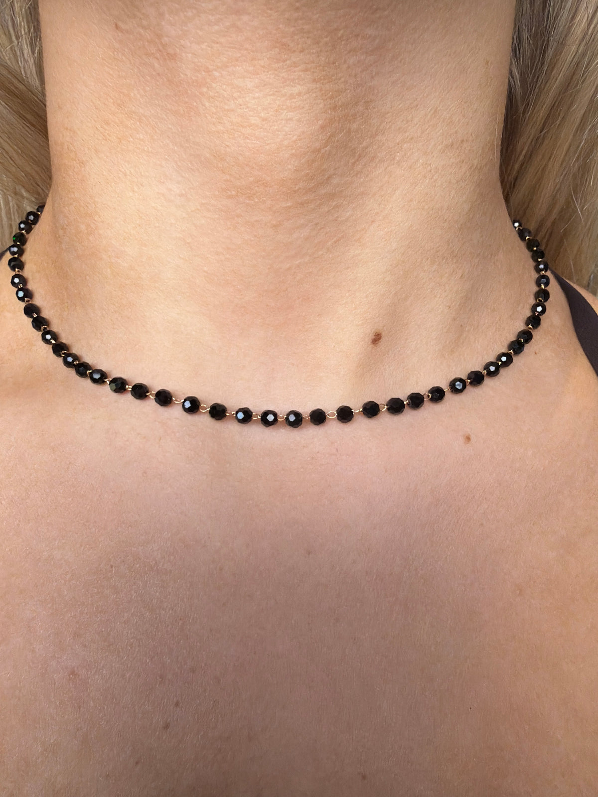 Black beaded choker