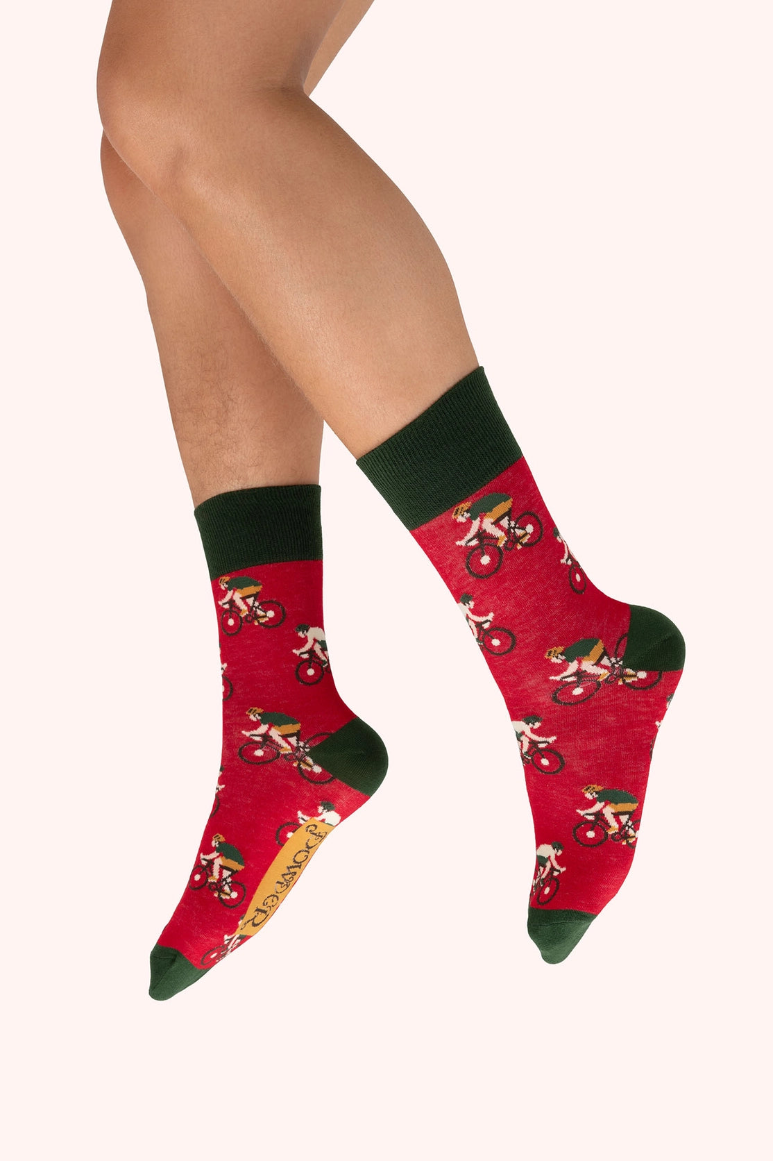 Men’s Bamboo Red Bicycle Socks