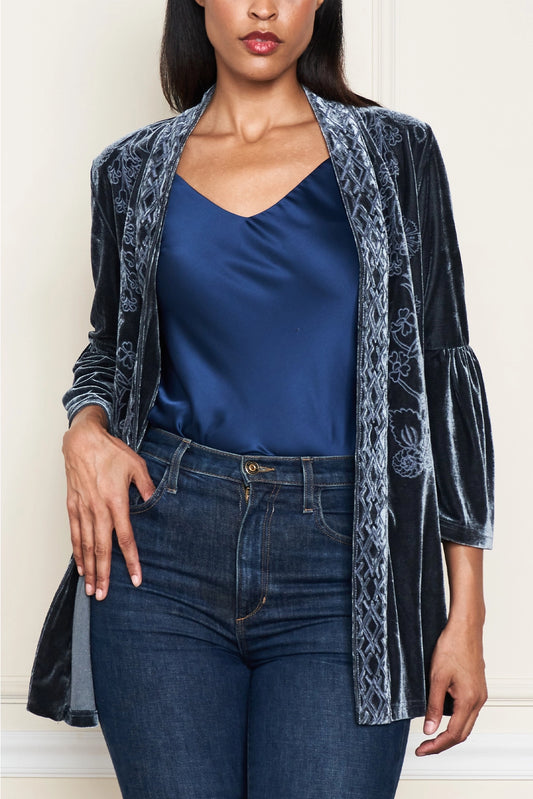 Navy Satin Camisole Tank Top