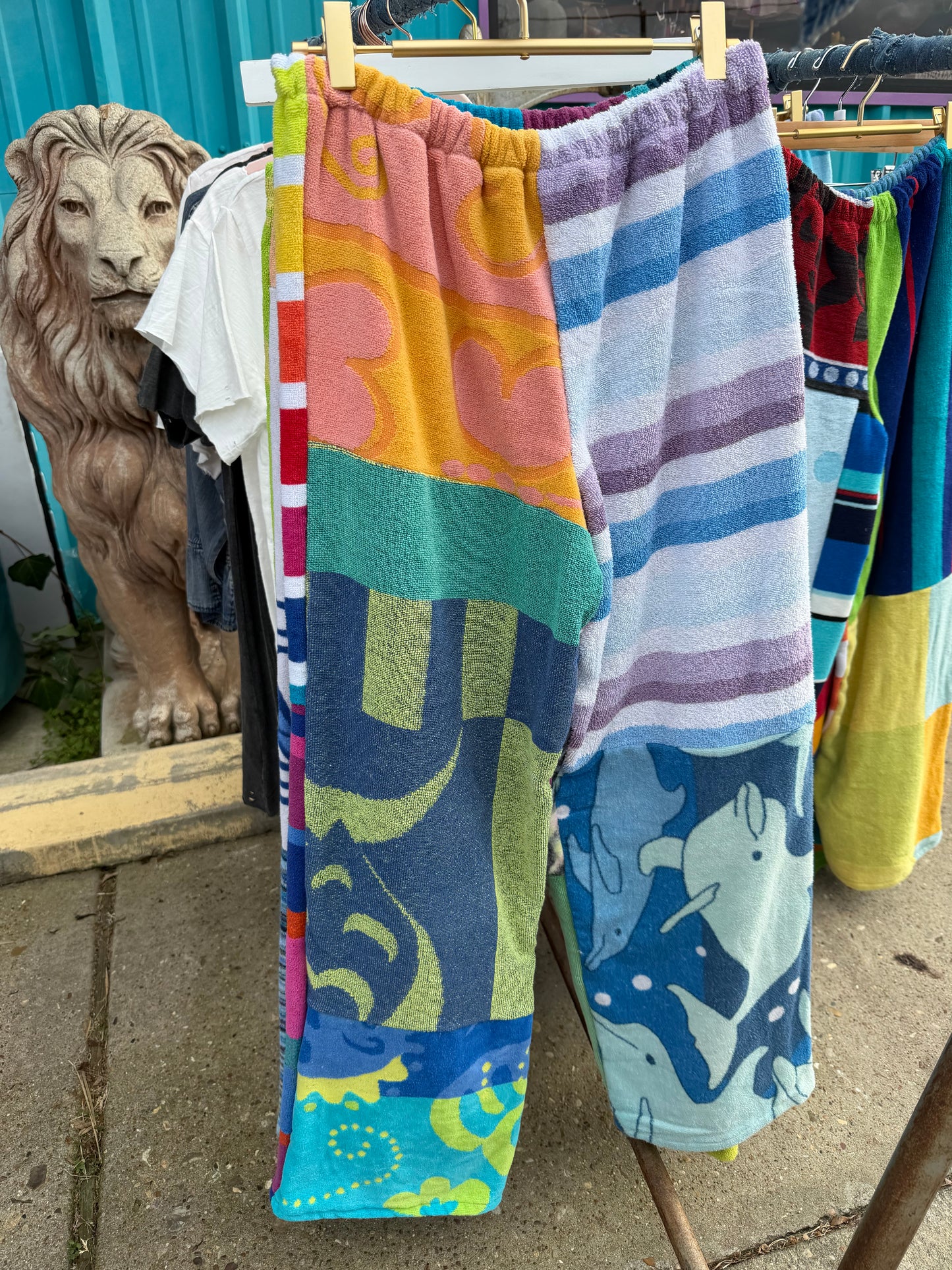 New BeachTowel Patchwork Pants