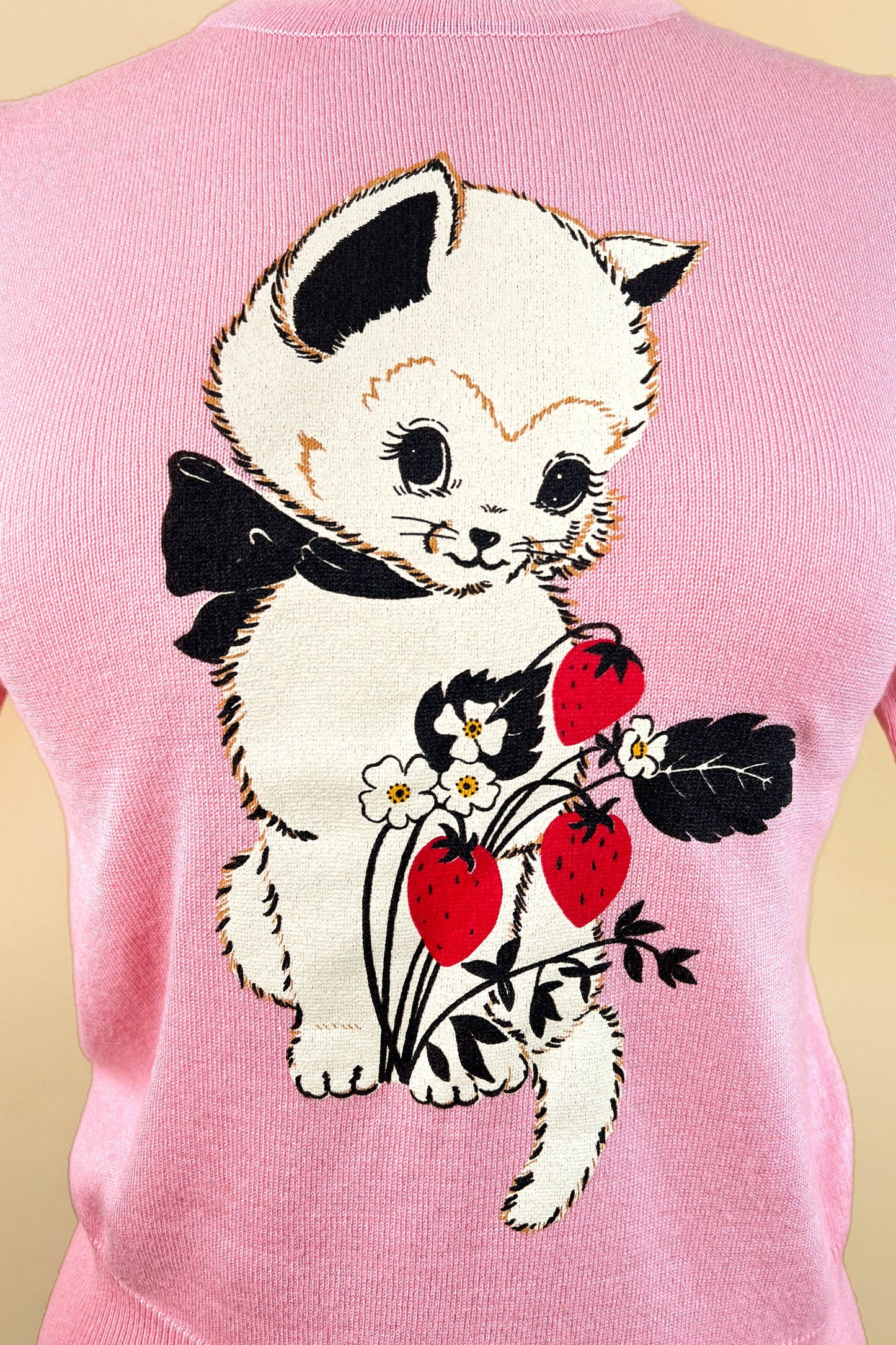 Strawberry Fields Forever short sleeve Sweater in Pink