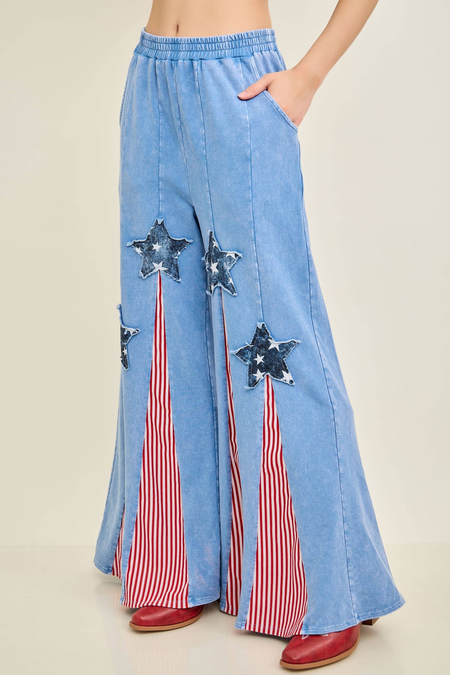 Americana Mineral Washed Flare Pants