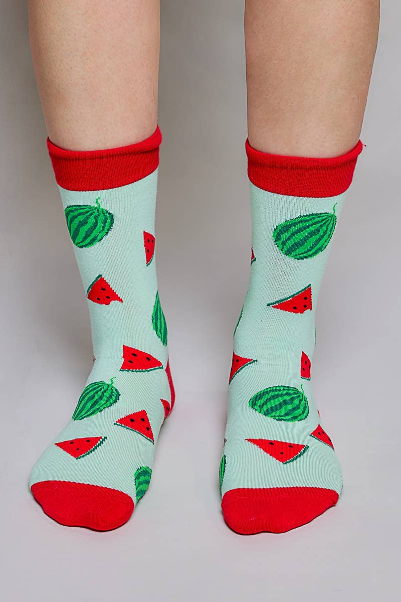 Playful Prints Colorful Novelty Crew Soft Socks