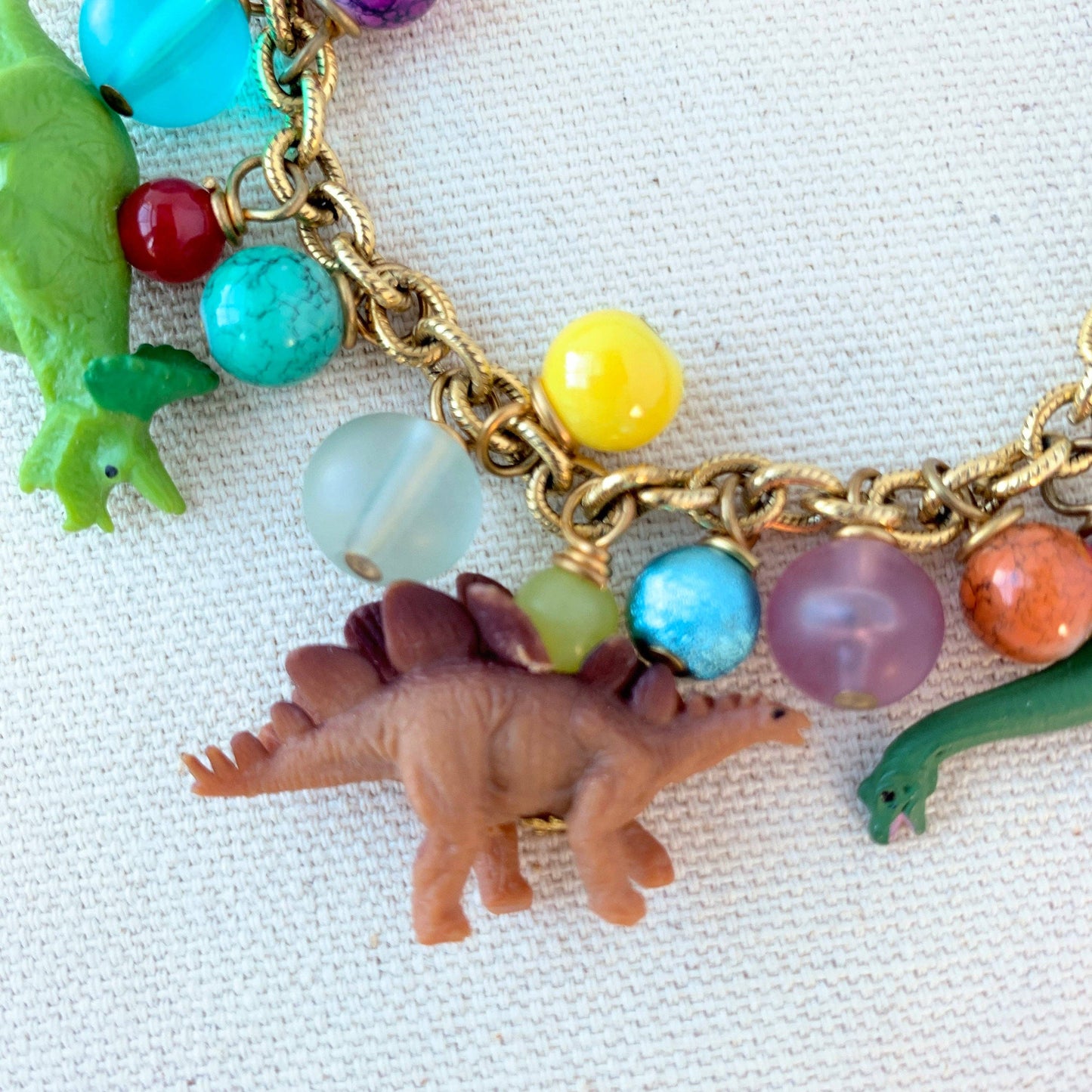 Tiny Dinosaur Charm Bracelet