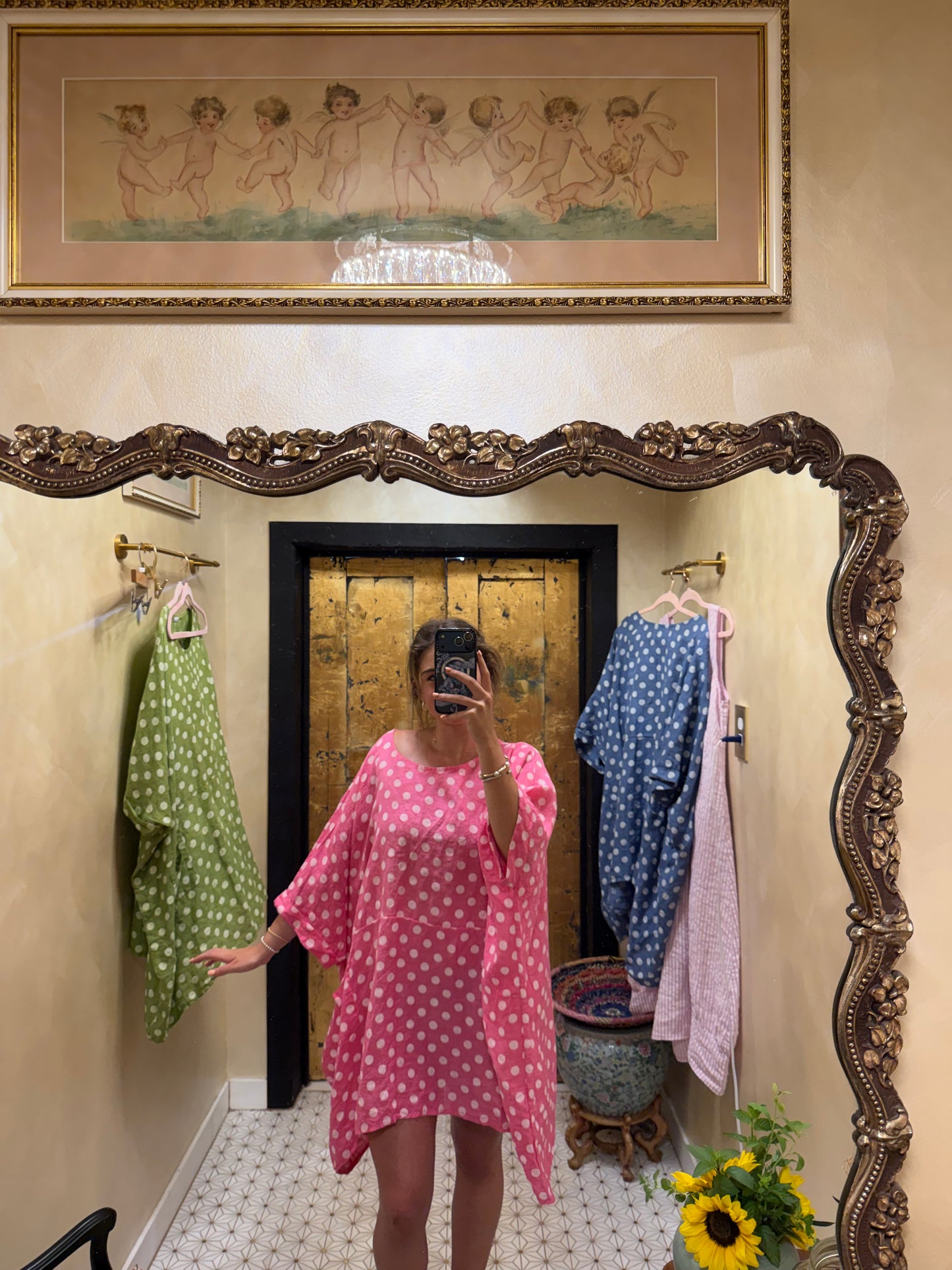 Polka Dot Linen Tunic