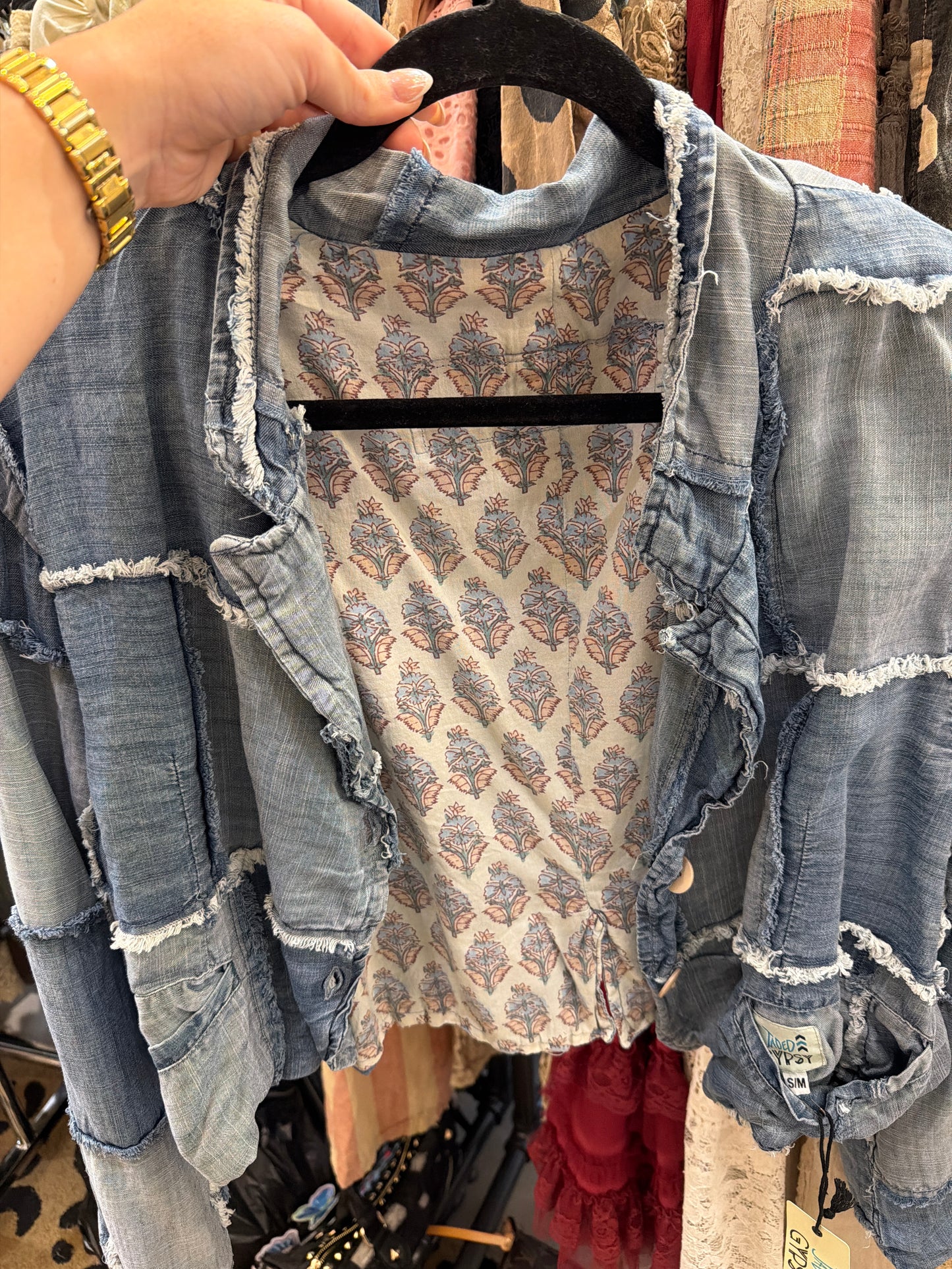 Patchwork Skies Crop Jacket