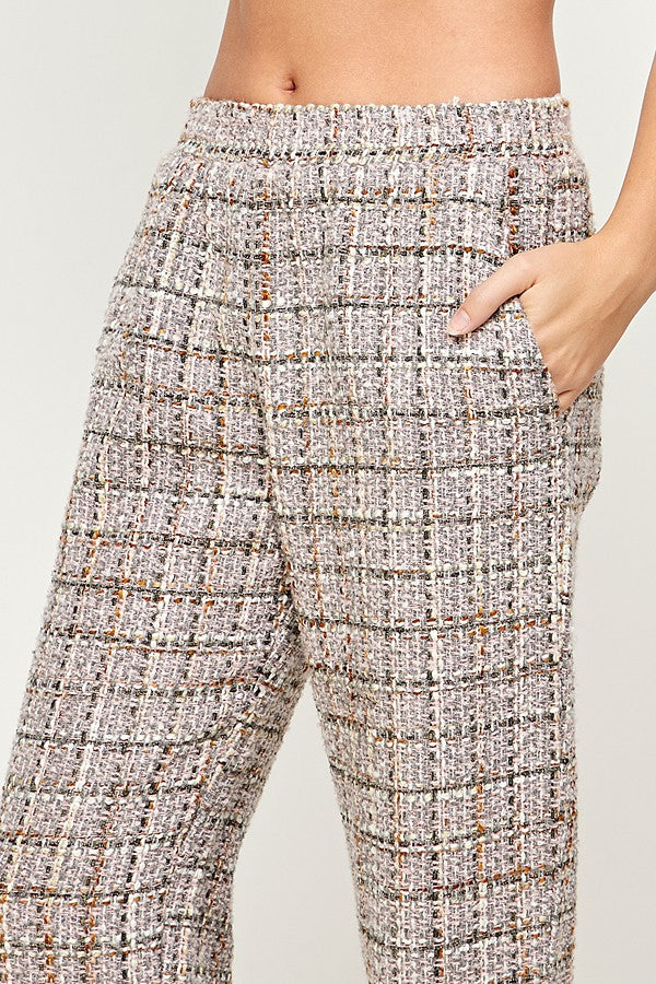 Tweed Jogger Pants