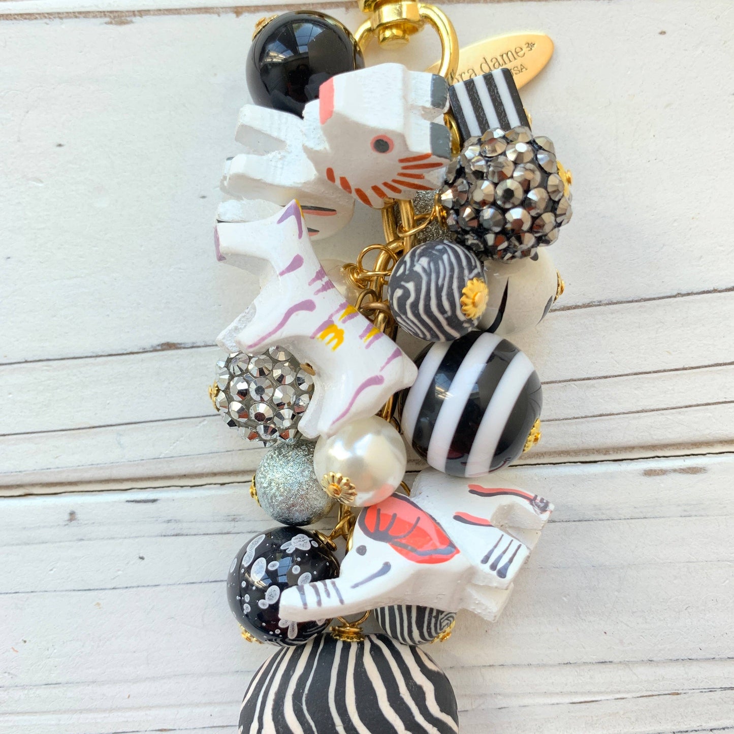 Zebra Print Animal Purse Charm