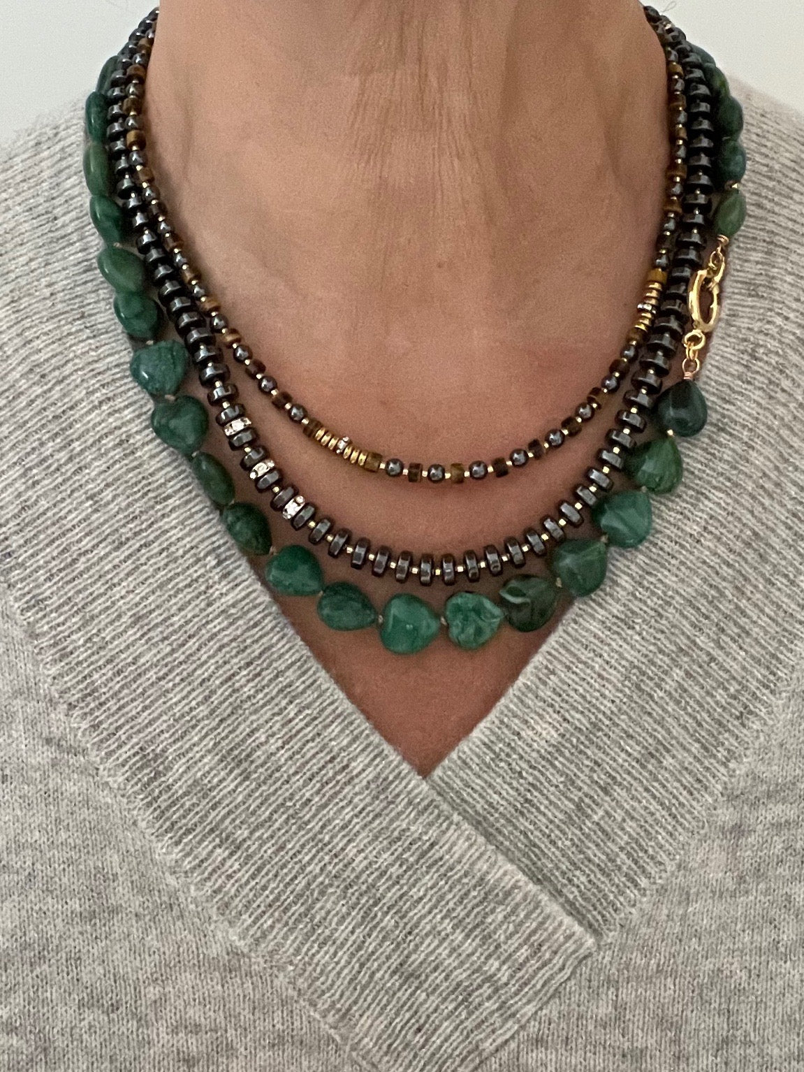 Anabel African Jade 18" Necklace