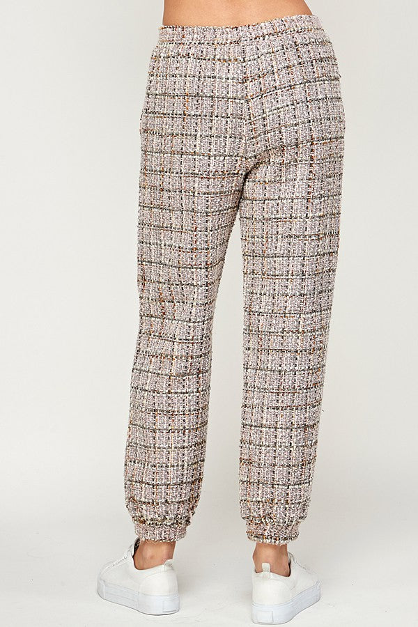 Tweed Jogger Pants