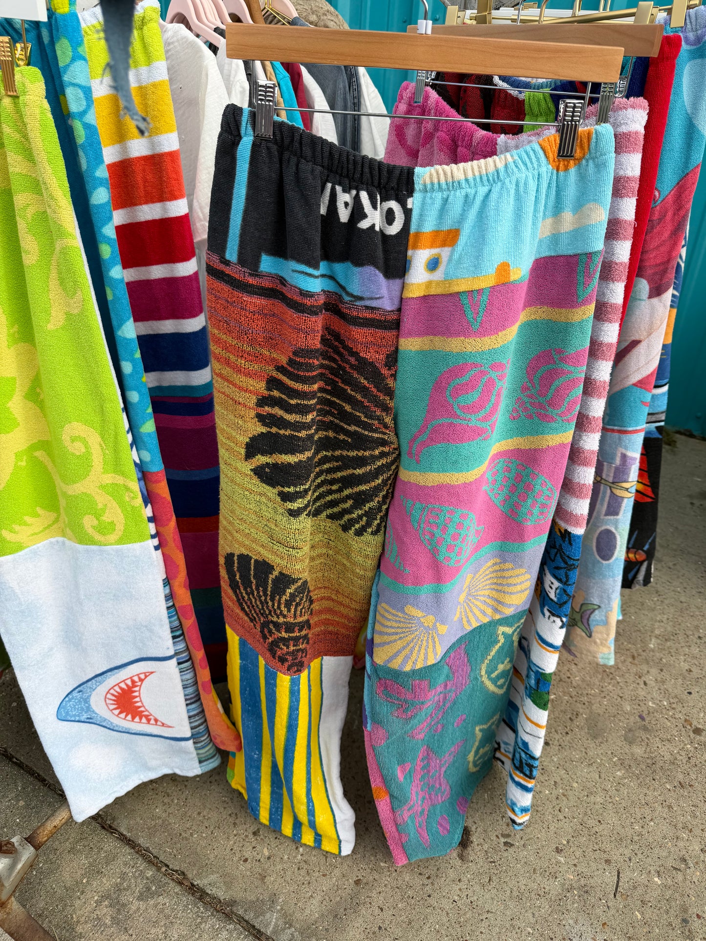 New BeachTowel Patchwork Pants