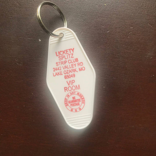Motel Key Fob - Lickety Splitz Strip Club